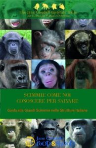 guida sulle scimmie antropomorfe detenute presso le strutture zoologiche italiane.  “Scimmie come noi. Conoscere per salvare. Guida alle Grandi Scimmie nelle Strutture Italiane” è un’opera divulgativa rivolta in particolare ai giovani e contiene tutte le notizie relative allo stato di conservazione delle scimmie antropomorfe, al loro sfruttamento in cattività, al traffico illegale che le ha minacciate e all'opera delle autorità per fermare questo crimine