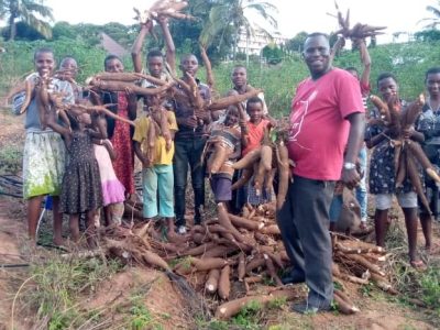 Eccezionale raccolto di manioca bio a Sanganigwa: una festa