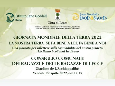 22 Aprile 2022: Giornata della Terra a Lecce con il Consiglio Comunale delle Ragazze e dei Ragazzi